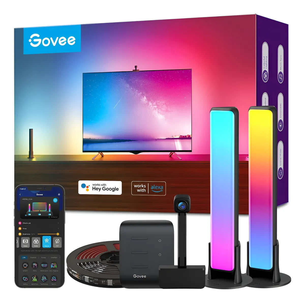 Luces De Tira Led Rgbic Inteligentes Govee Wi-fi Y Barras De Multicolor
