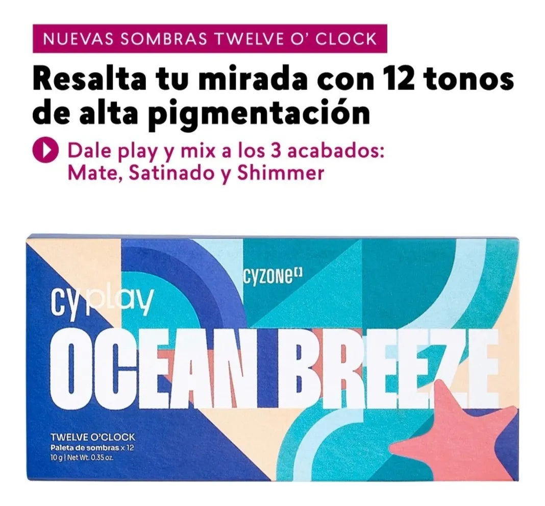 Cyzone Paleta De Sombras Twelve O'clock Cyplay