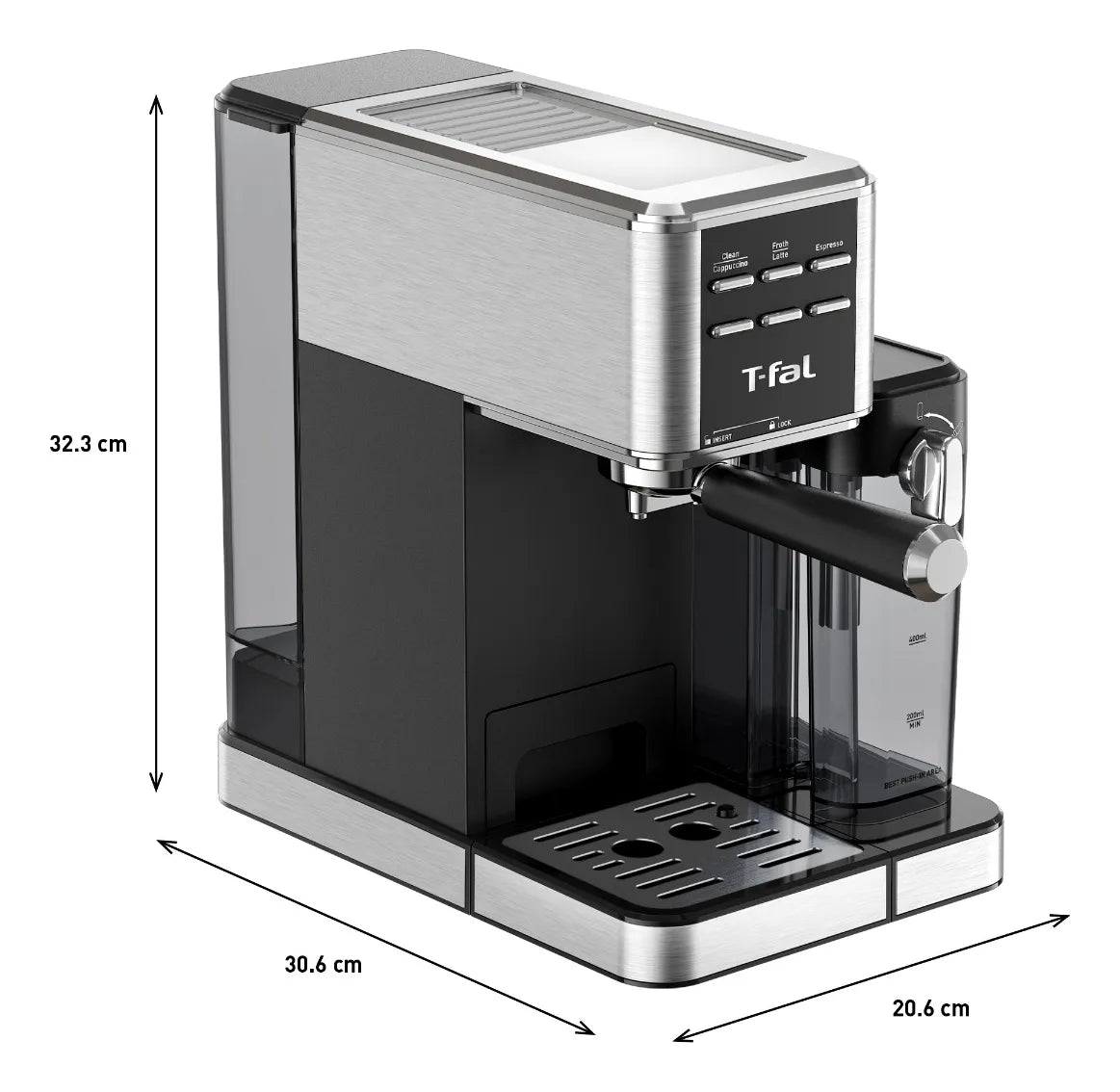 Cafetera Máquina De Espresso La-t, Manual, Lattes Perfectos, T-fal Ex452dx0