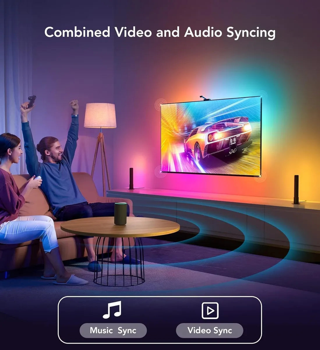 Luces De Tira Led Rgbic Inteligentes Govee Wi-fi Y Barras De Multicolor