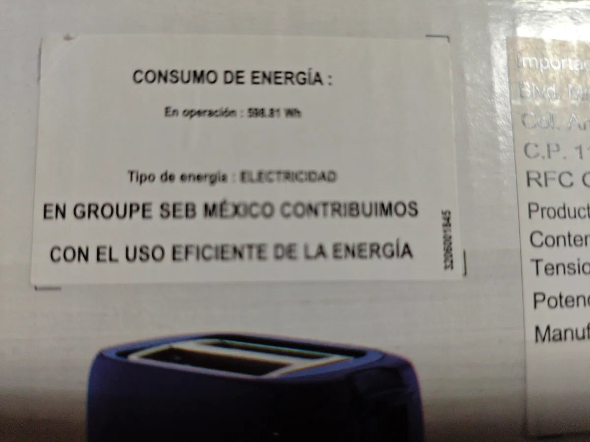 Tostador T-fal Morning 1 A 2 Porciones Azul Azul Acero